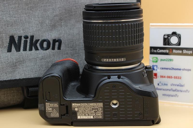 ขาย Nikon D5600 + Lens AF-P DX 18-55mm VR อดีตประกันศูนย์ สภาพสวยใหม่ ชัตเตอร์ 1,XXXรูป เมนูไทย จอติดฟิล์มแล้ว อุปกรณ์พร้อมกระเป๋า  อุปกรณ์และรายละเอียดของ
